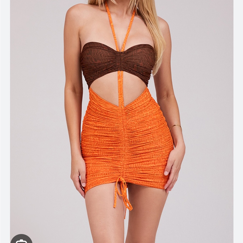 Mistress Rocks Orange/Brown Dress